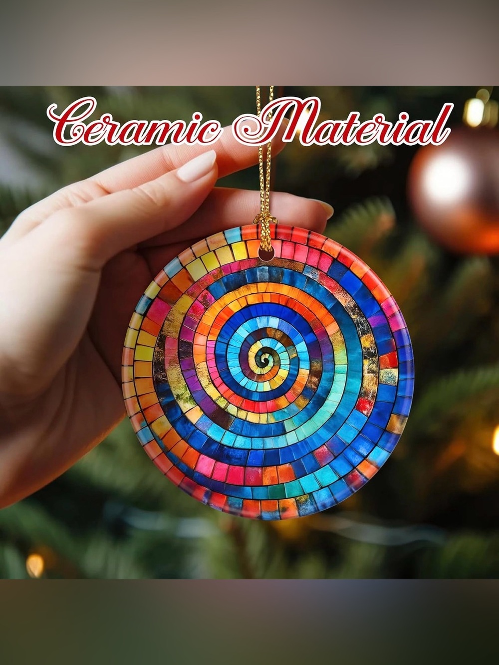 ✴️New✴️Colorful Spiral Mosaic Ceramic (2/$15)